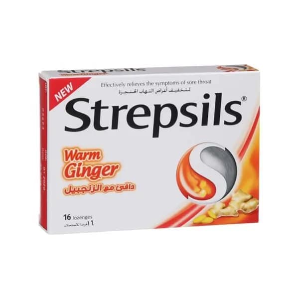 New Strepsils Warm Ginger 16tablets