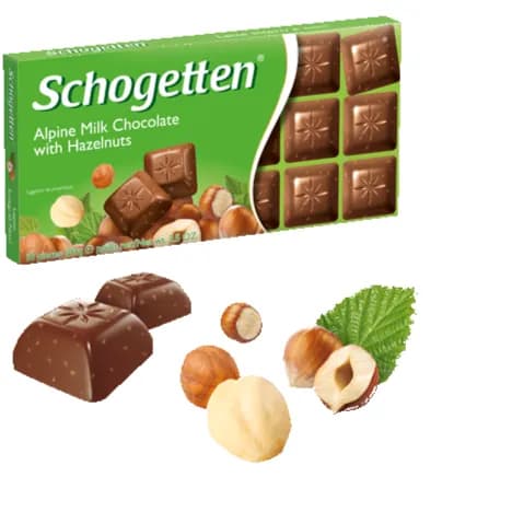 Schogetten Alpin Milk Chocolate With Hazelnuts 100g