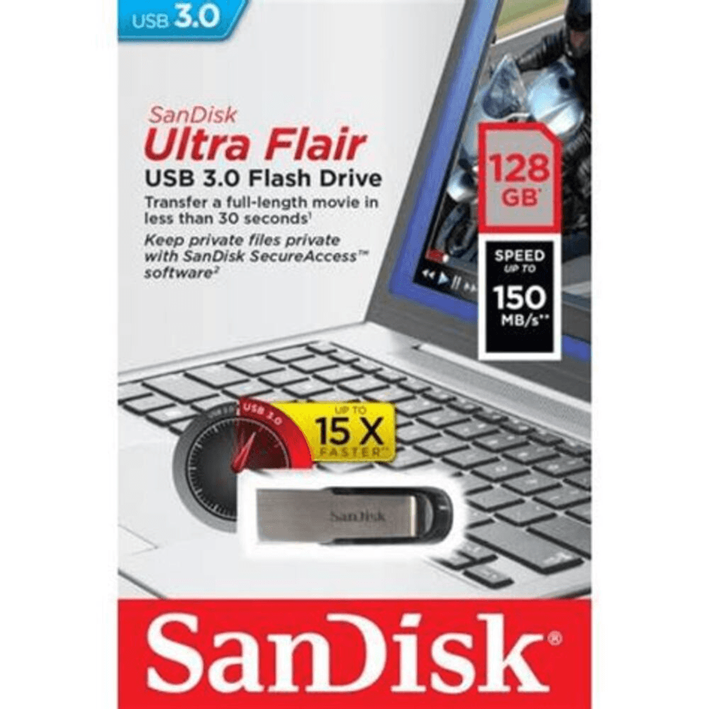 Sandisk Ultra Flair Flash Drive 128gb