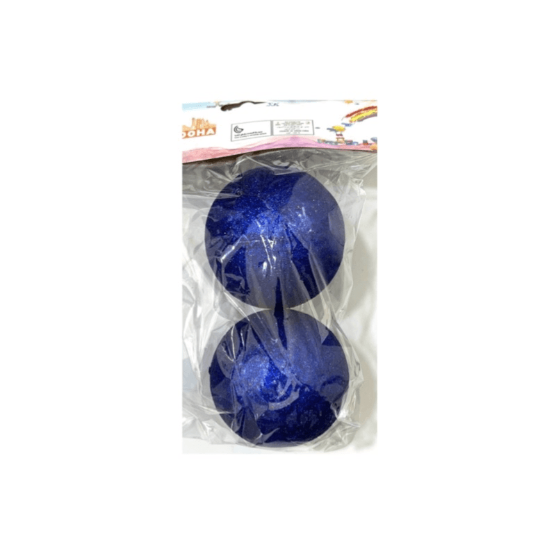 Glitter Foam Ball Medium Size 2 Pieces Blue Colour - 11233