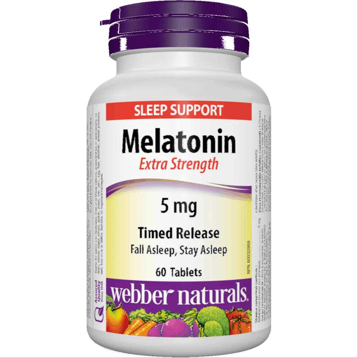 Webber Naturals Melatonin 5mg Timed Release Tablet 60's