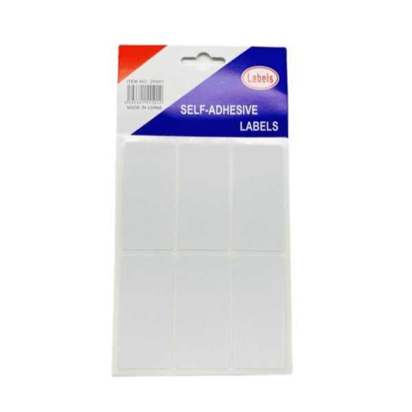 Self Adhesive Label Sticker Without Border White Colour 6x10sheets Total 60 Stickers - 2898