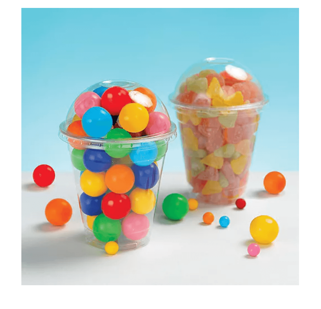 Clear Plastic Treat Cups With Dome Lids