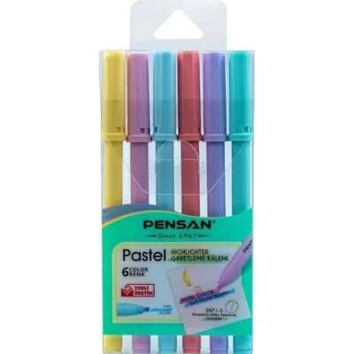 Pensan Highlighter Pen Setx6 Pastel Clr