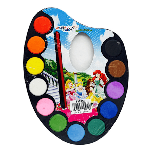 Water Colour Paint With Brush Disney Princess - 9041