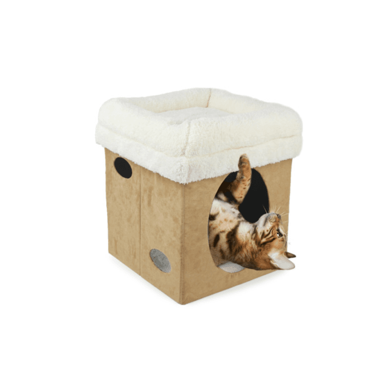 Lambswool 2 In 1 Cat Castle - Tan