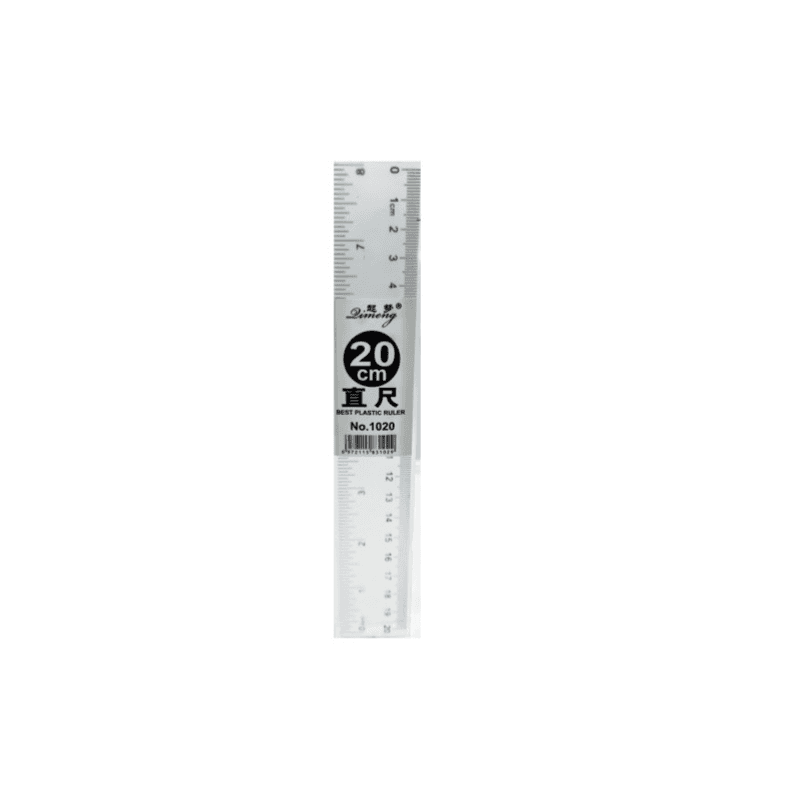 Limeng Plastic Clear 20cm Ruler - 11643