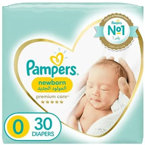 Pampers Premium Size 0 Care New Born 30 Diapers