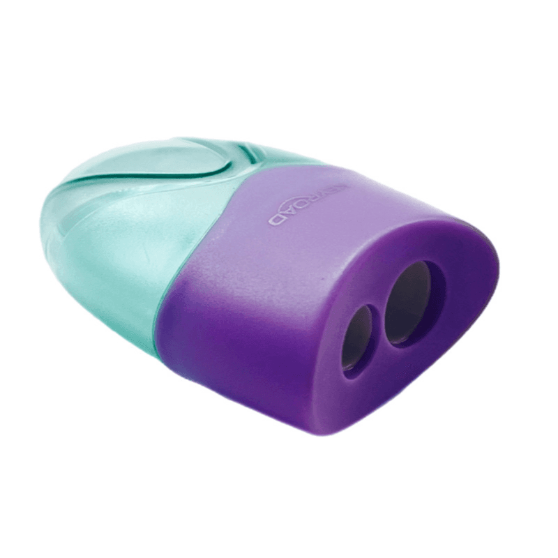 Keyroad Green And Purple Pastel Colour Double Hole Sharpener - 10173