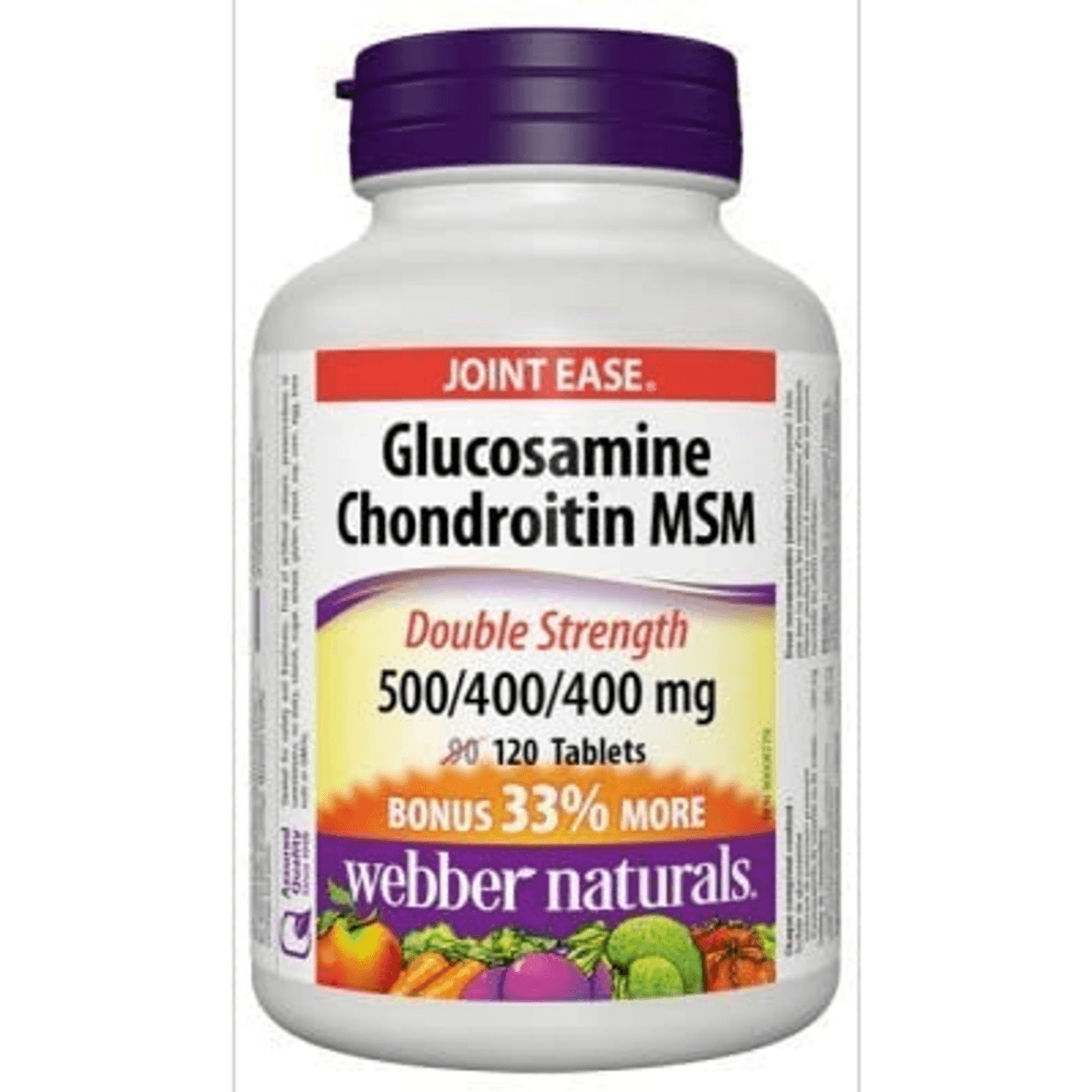 Webber Naturals Glucosamine / Chondroiton / Msm 500/400/400Mg 120 Tablets