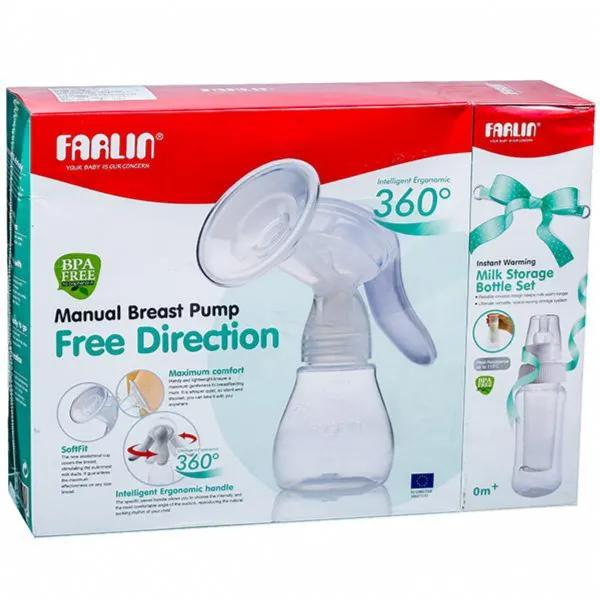 Farlin Manual Breast Pump Free Direction With Milk Storage Bottle Set