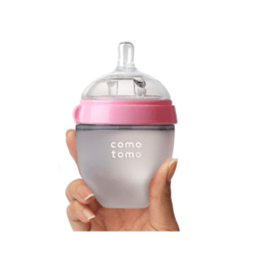 Comotomo  Baby Bottle Pink & White 150ml