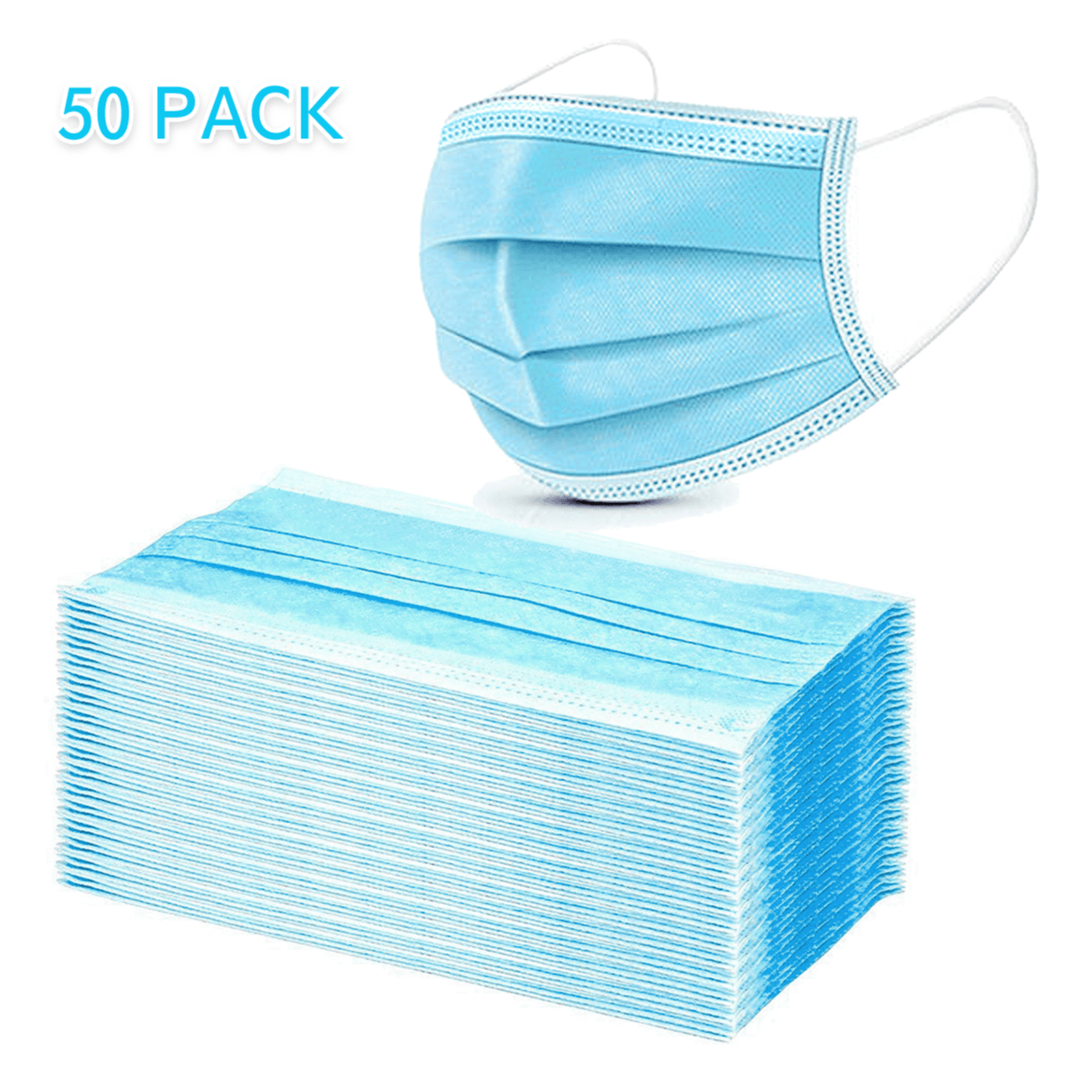 Disposable Face Masks- Blue 50 Pieces