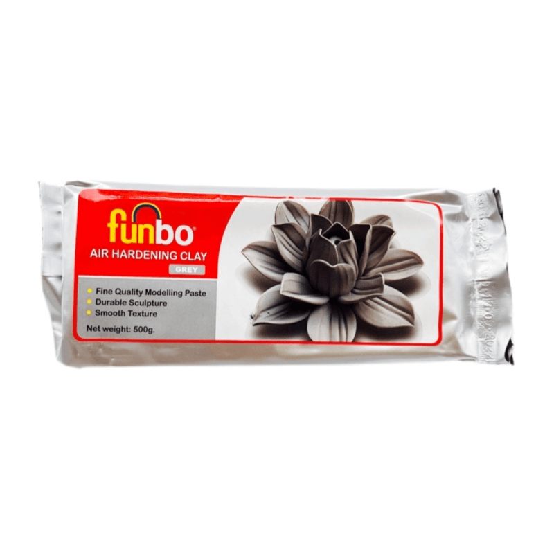 Funbo Air Dry Clay Gray Color 500g - 10888