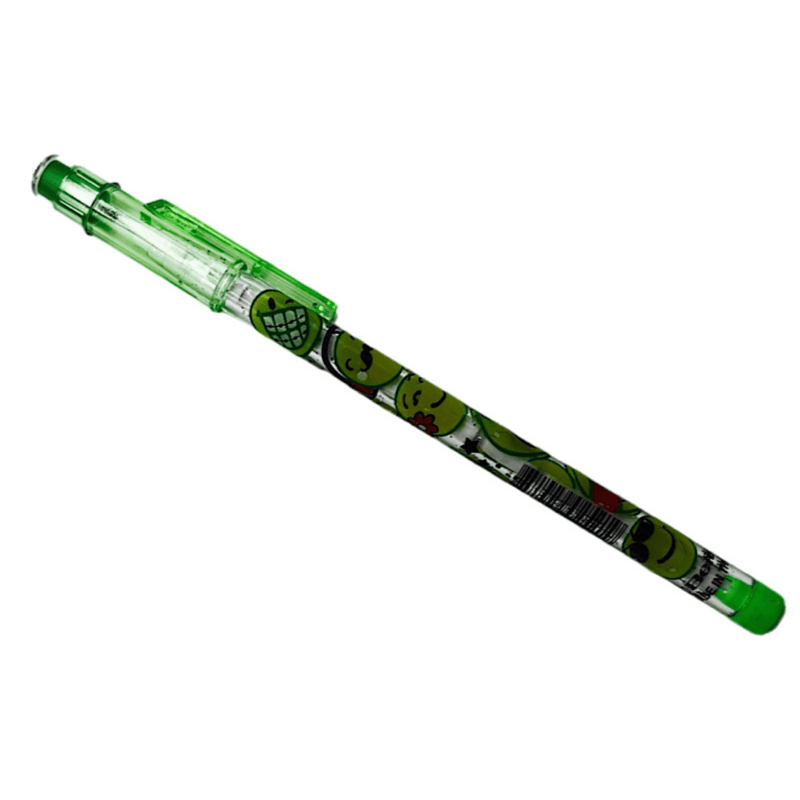 Bensia Push Pencil Happy Face Smile Designed Green Colour - 10116