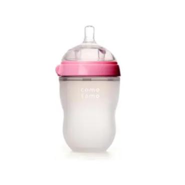 Comotomo Bottle Pink & White 250ml