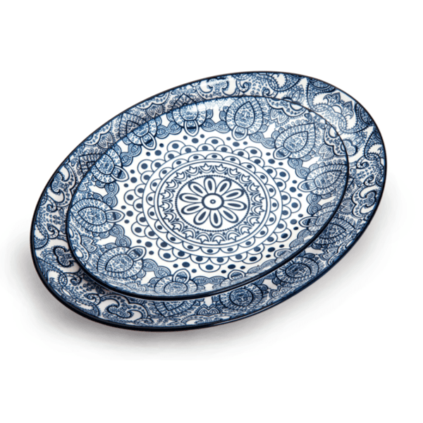 Che Brucia 8"Oval Plate Arabesque/d03-023