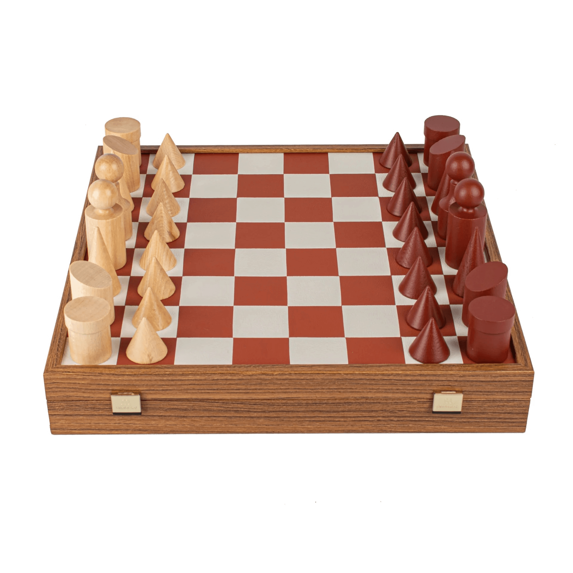 Manopoulos Terracotta & White Chess Set