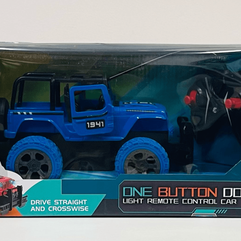Speed And Power One Button Door Light Remote Control Car Blue