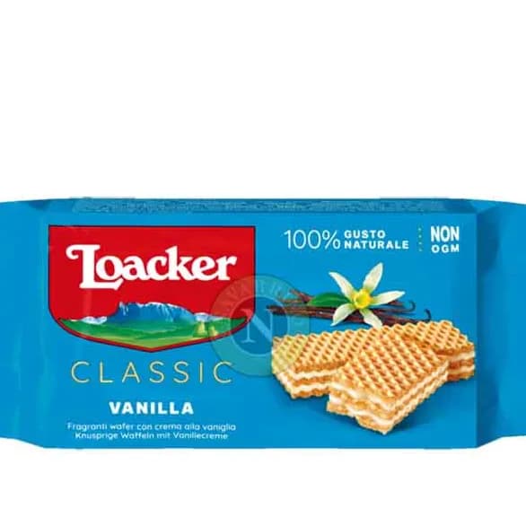 Loacker Classic Vanila Crispy Wafers With Vanila Cream 45g