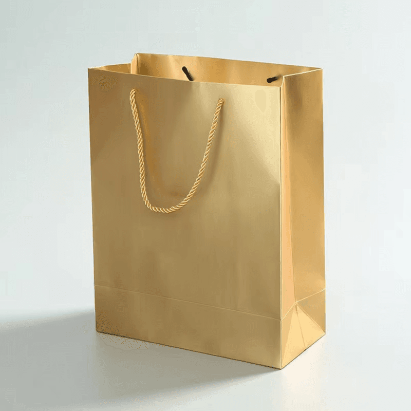 12 Mini Gold Gift Bag