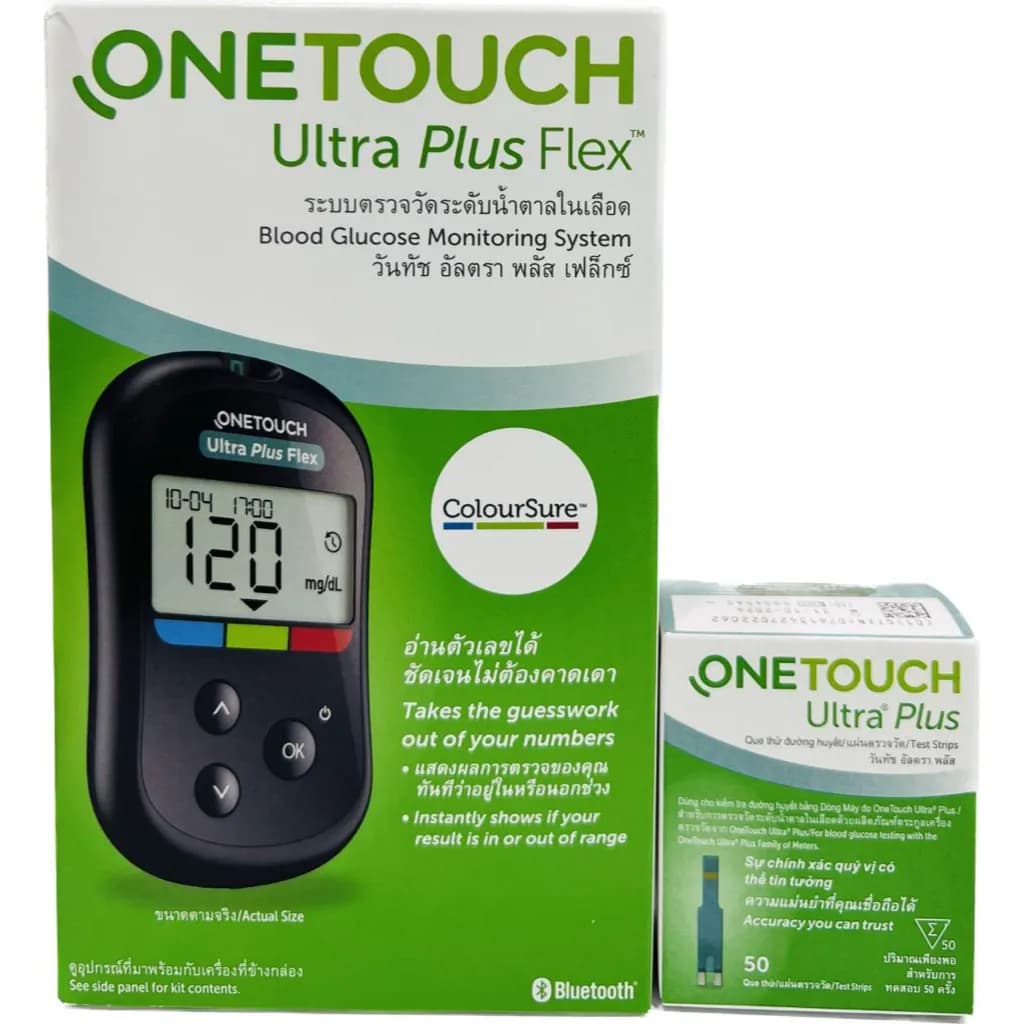 One Touch Ultra Plus Flex Diabetic Monitor with 50 Test Strips