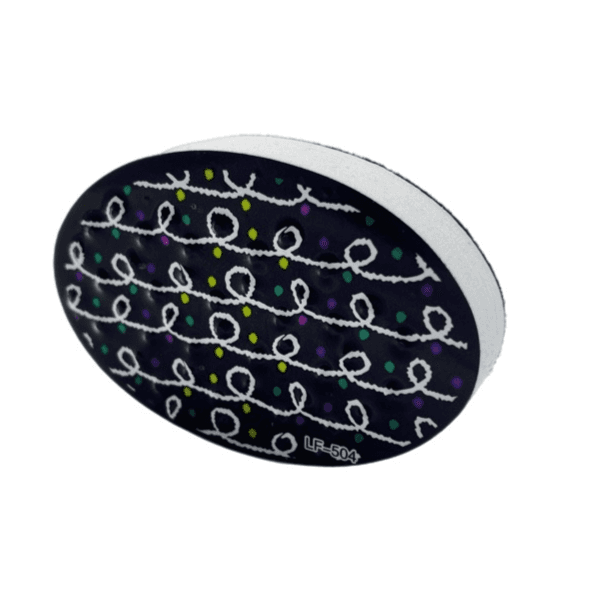 Ovel Dots Magnetic White Board Eraser Size 10cm Black Colour- 10194