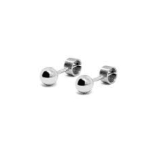 Ball White Ear Studs # Rb00W/R00W