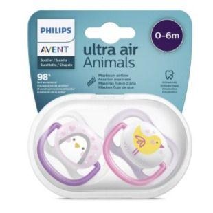 Philips Avent Soother-ultra Air Animals 0-6 Months Scf080.06 Girls