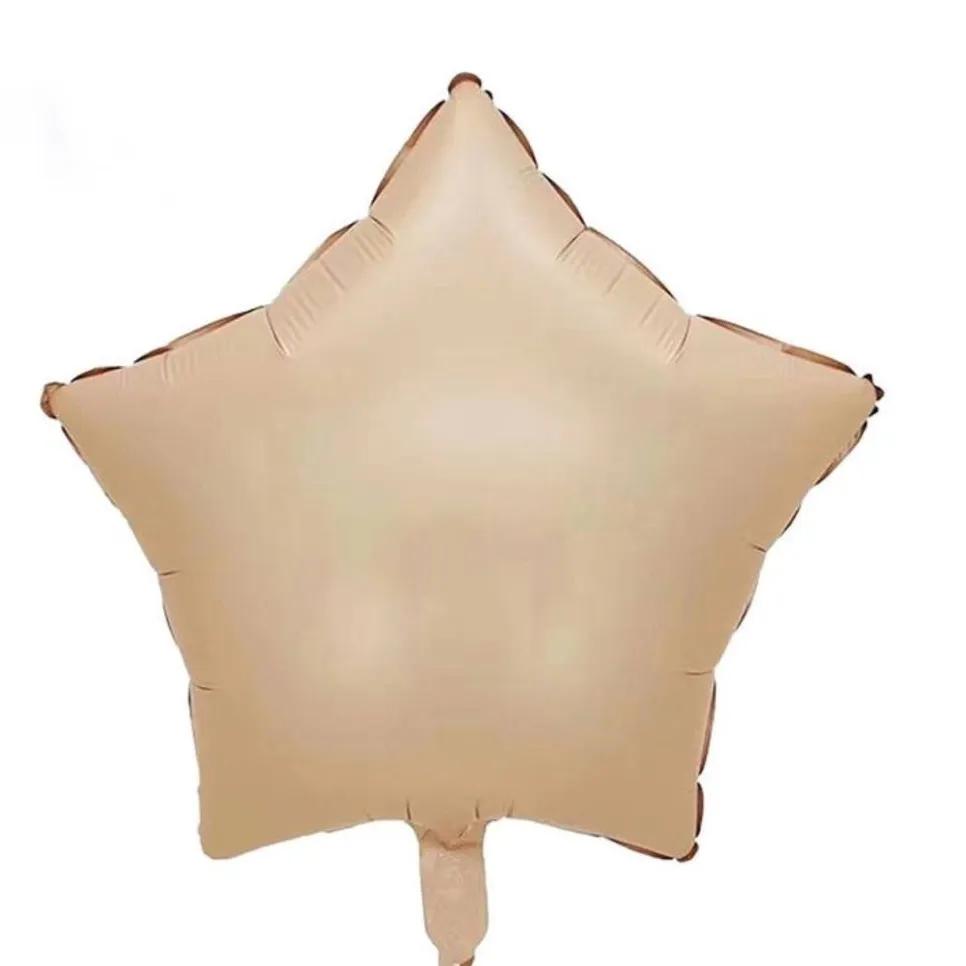 Cream Star Helium Balloon