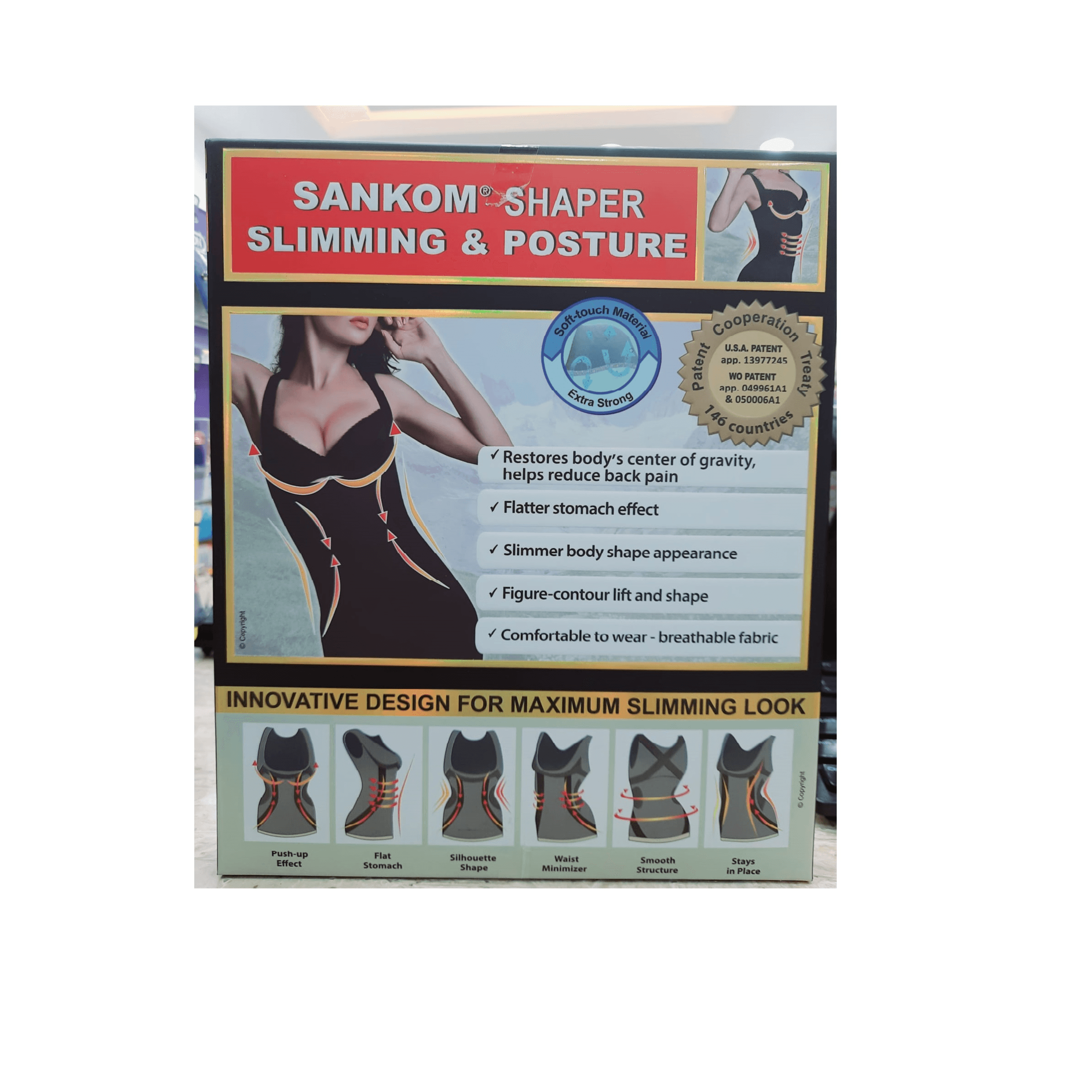 Sankom Slimming Posture Vest Classic Black XXL