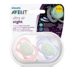 Avent Ultra Air Night 0-6 Month Soother Scf 376/12