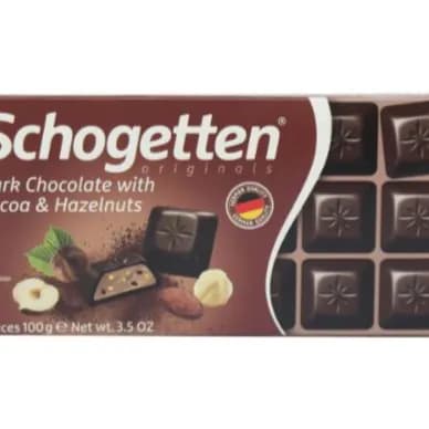 Schogetten Dark Coca & Hazelnut 100gm