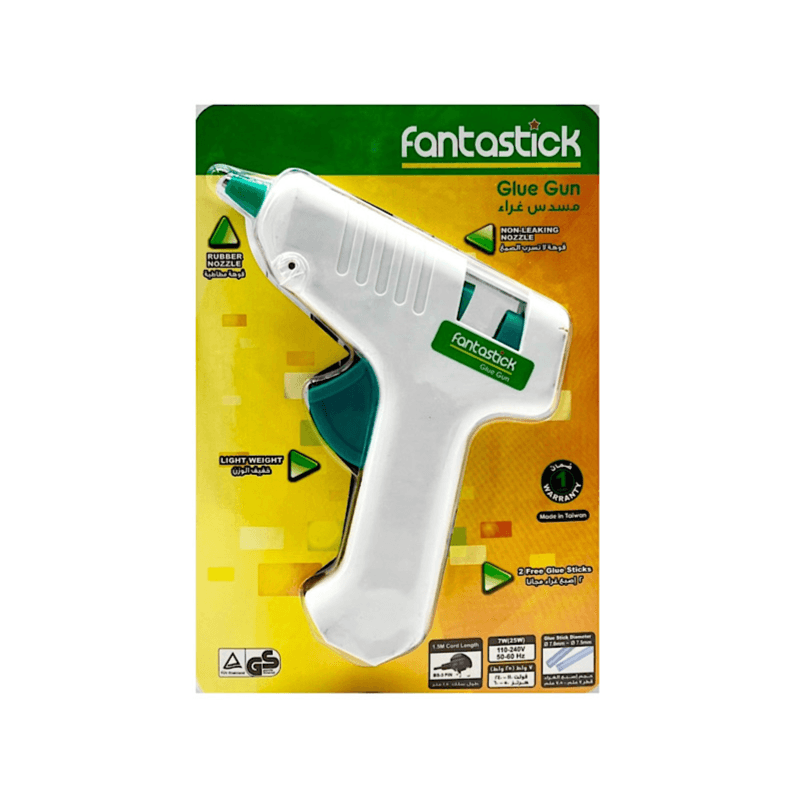 Fantastick Glue Gun, Excellent, Small Size, 25 Watts, Heating Speed, 1.5 M Wire, With 2 Free Glue Sticks - 2818