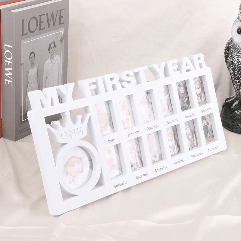 White Color First Year Photo Frame