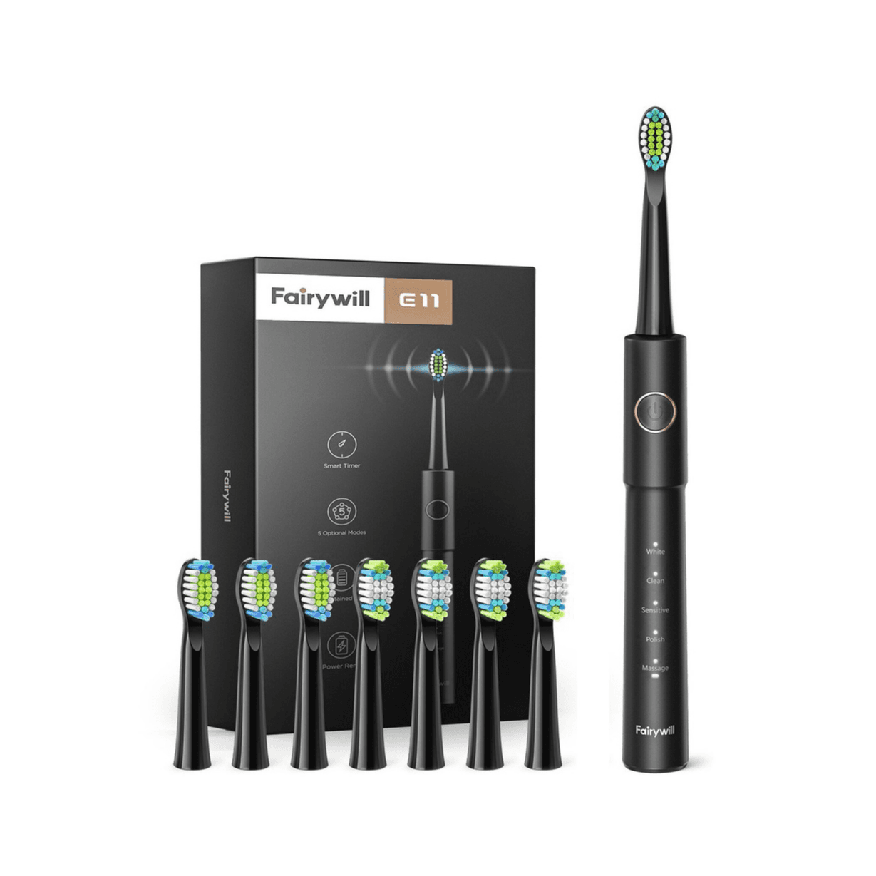 Fairywill E11 Electric Tooth Brush Black Color