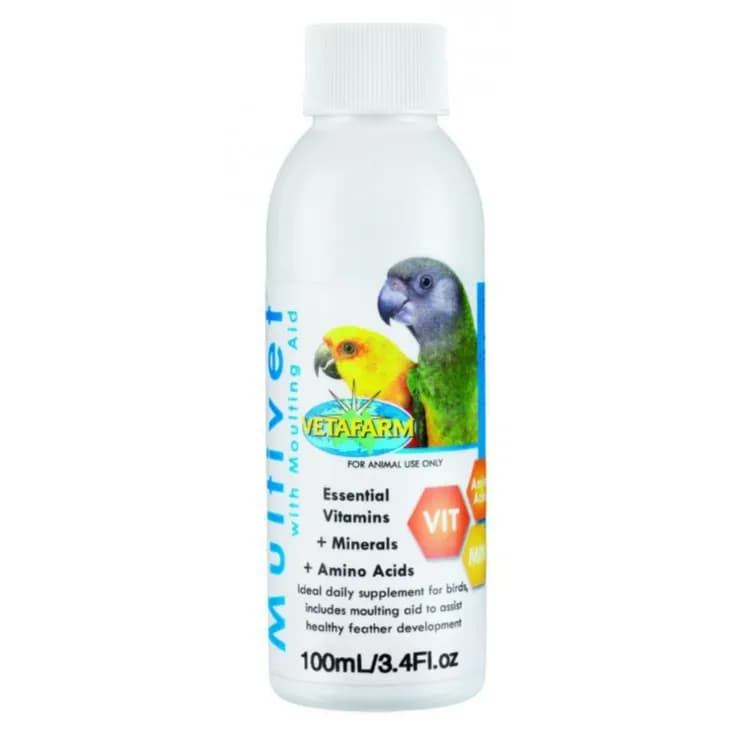 Vetafarm Multivet With Moulting Aid For All Birds Parrots 100ml