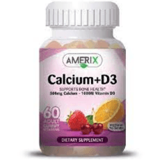 Amerix Calcium500mg + D3 1000iu 60 Adult Gummy Vitamins