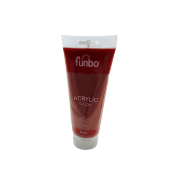 Funbo Acrylic Tube Brown Colour 200ml - 11587