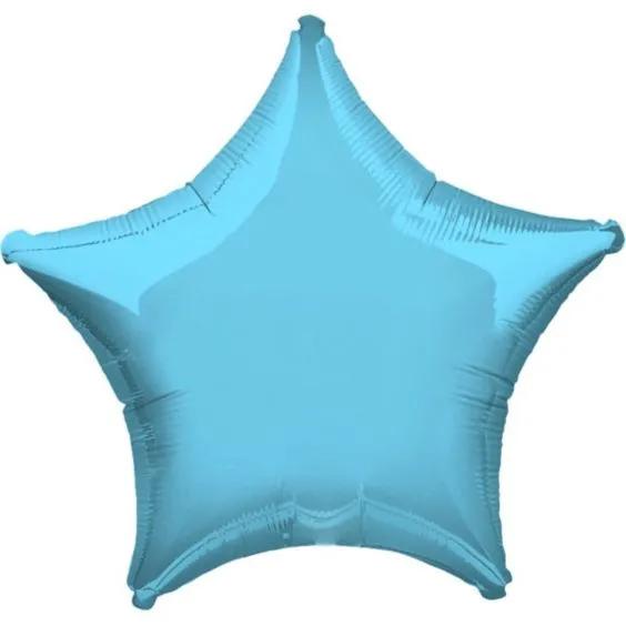 Light Blue Star Balloon - 18" Foil