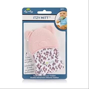 Itzy Ritzy Teething Mittens - Blush Leopard