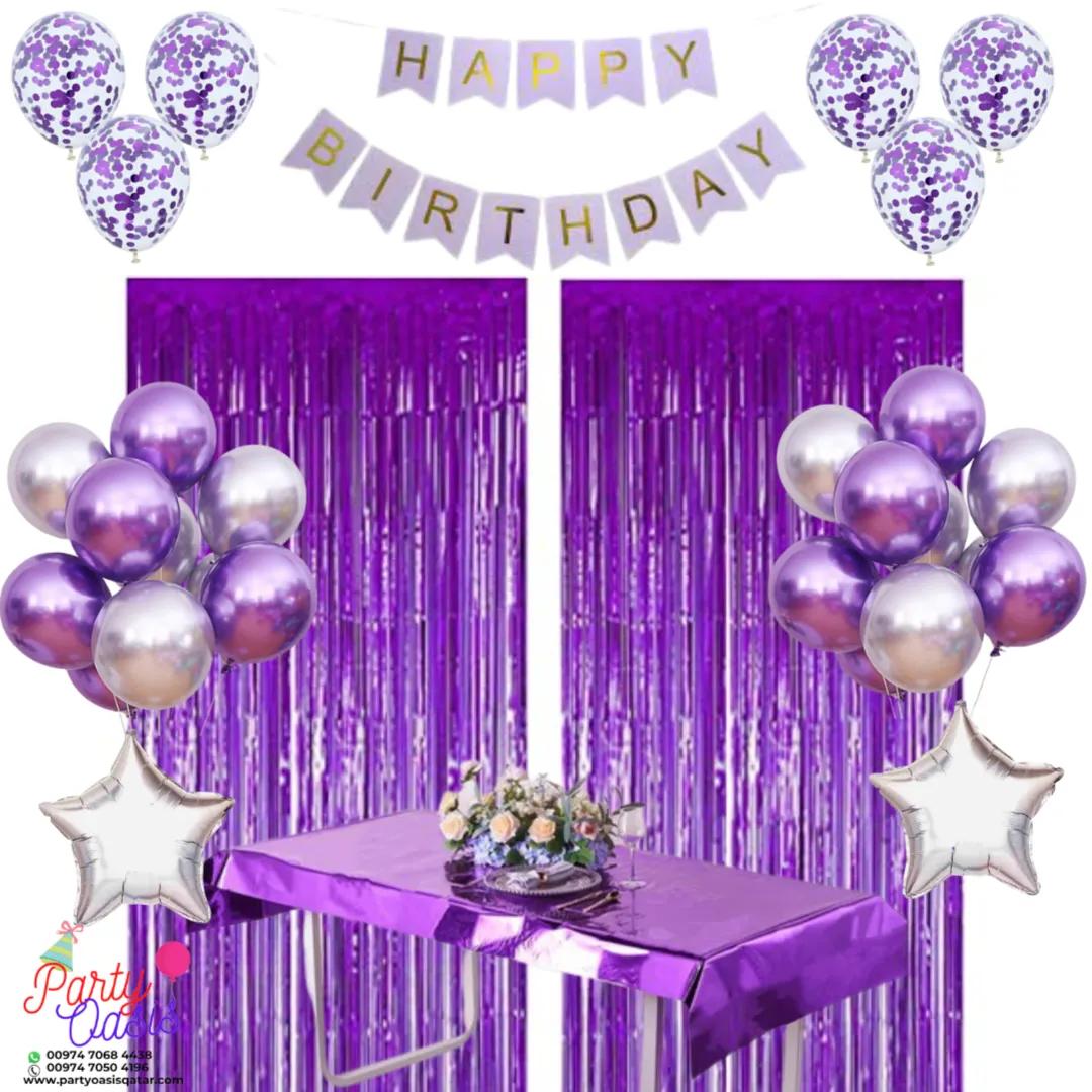 Purple Silver Decorations