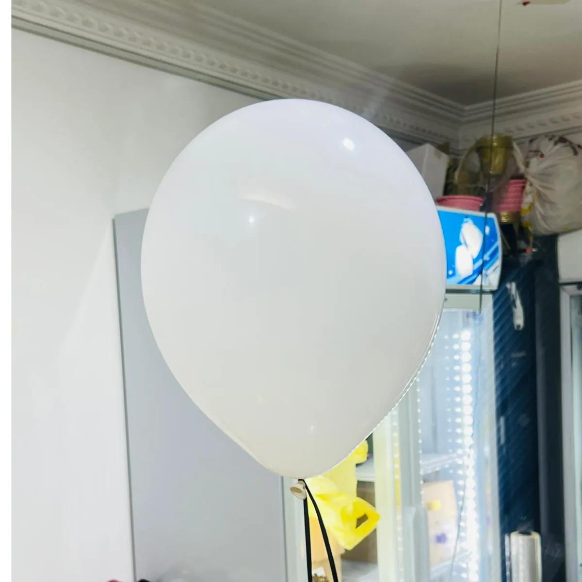 Helium Balloon White 5 pieces