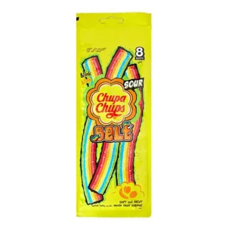 Chupa Chups Sour Belt Mixed Fruit Flavor 8 Belts 57g