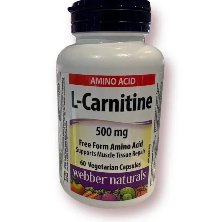 Webber Naturals L-carnitine 500mg 60 Capsules