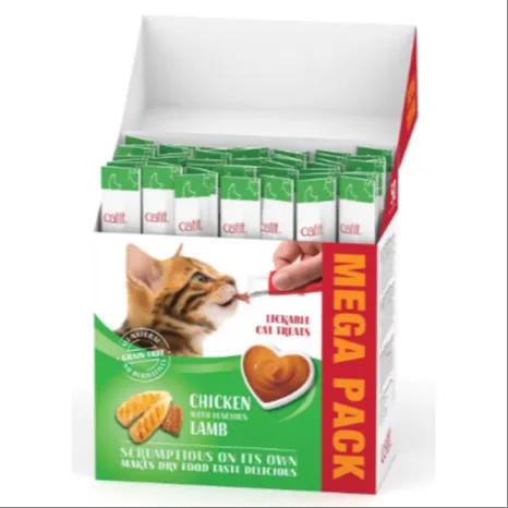 Catit Creamy Treats Mega Pack Chicken With Lamb, 50 Tubes Box ( Full Box )