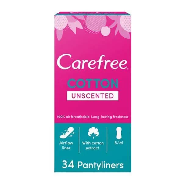 Carefree Cotton Feel 34 Pantyliners