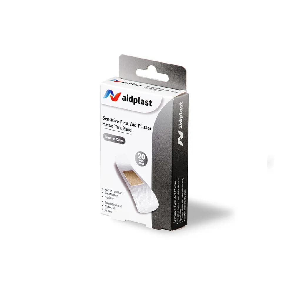 Aidplast Water Resistant Sensitive Plaster Ref-V910 19 x 72mm 20 Pieces