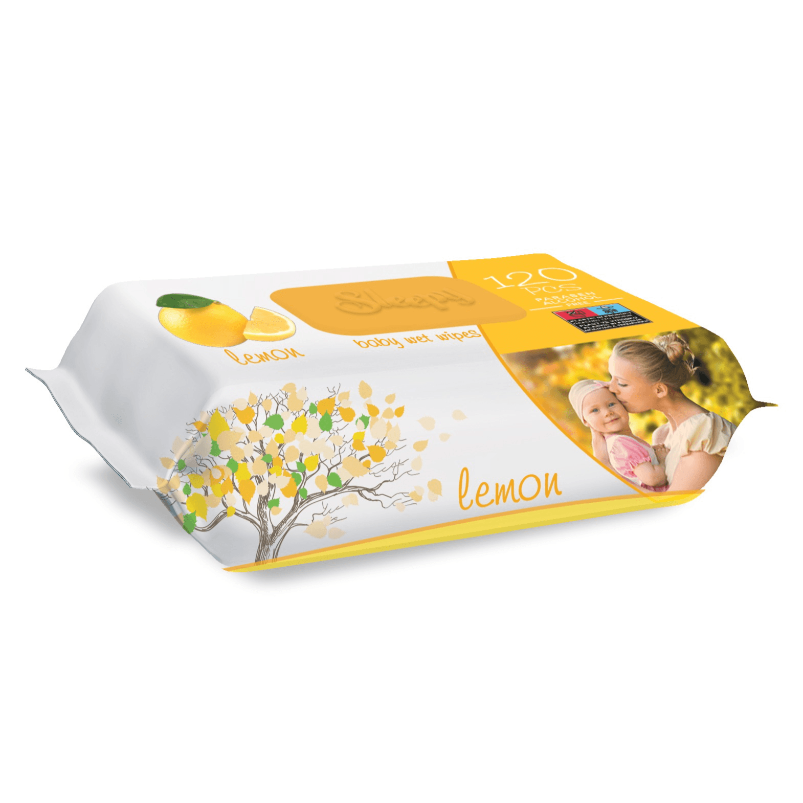 Sleepy Lemon Wet Wipes 120 PCS