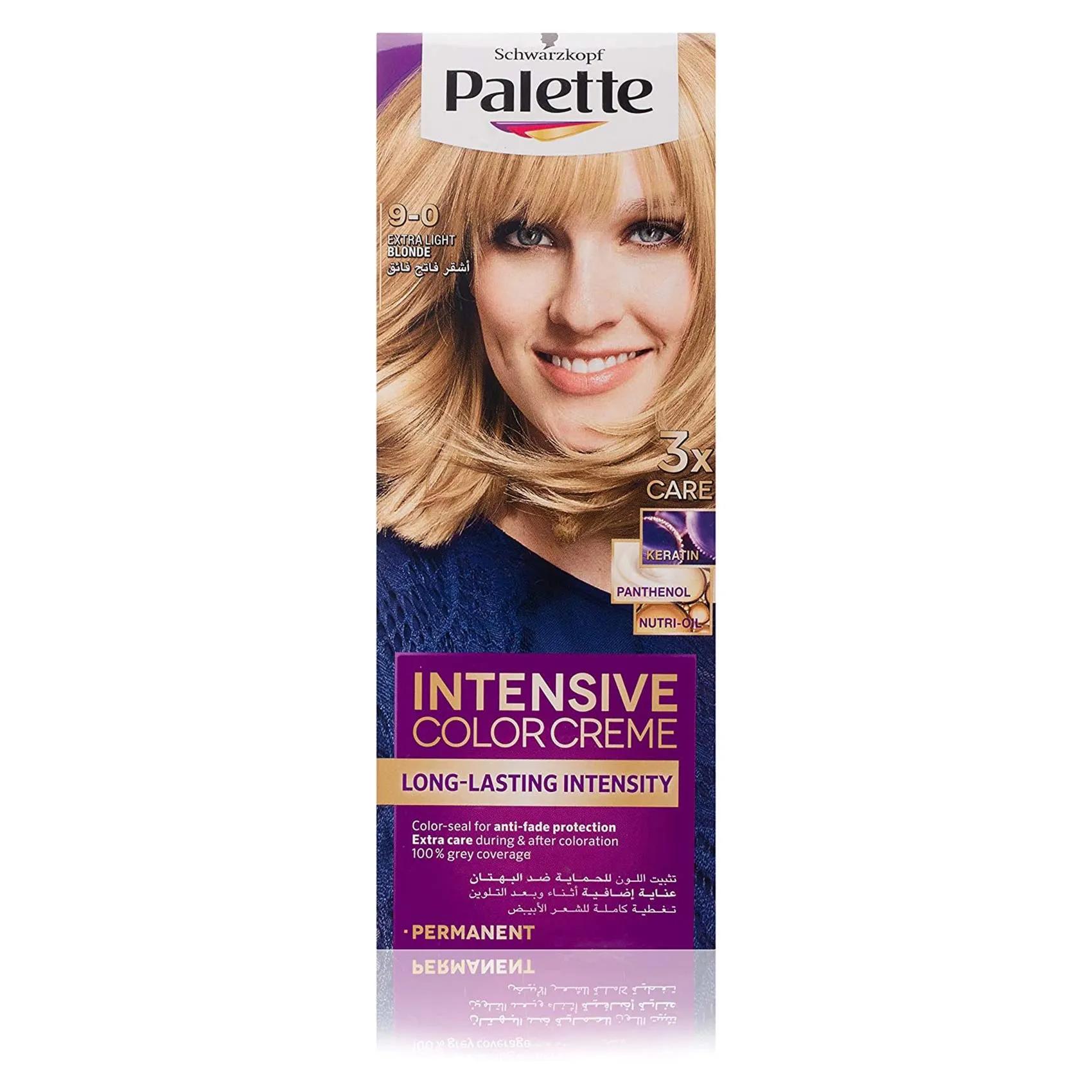 Schwarzkopf Palette 9-0 Extra Light Blonde 3X Care Intensive Color Creme Long - Lasting Intensity